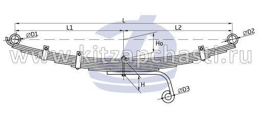 Рессора передняя правая BAW Fenix 1065 Евро 3 BP10652920021